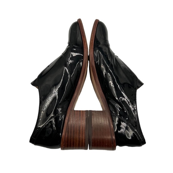 Louise et Cie Black Patent Pointed Toe Block Heel Loafers Size 7 (37) Women's - Picture 7 of 9